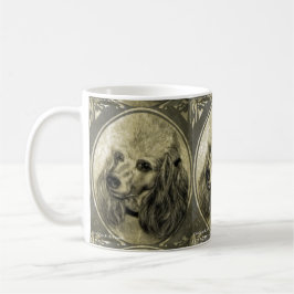 Taza de café bonita del caniche