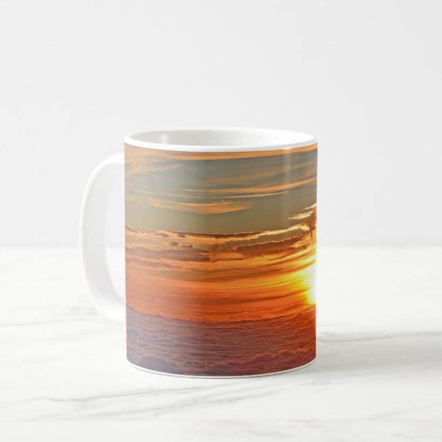 Taza De Café Bonita panorámica de Ocean Sunset (Anverso izquierdo)