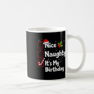 Taza De Café Bonita traviesa es mi lista de Navidades de cumple