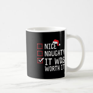 Taza De Café Bonita traviesa, Merecía La Pena La Lista De Navid