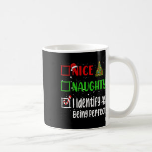 Taza De Café Bonita traviesa que identifico como Navidades perf