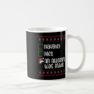 Taza De Café Bonita traviesa Un Intento De Hacerse Mal Navidad