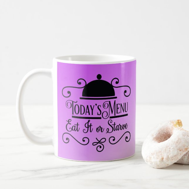 Taza De Café Bonitas citas de Lavender Ombre Kitchen (Con donut)