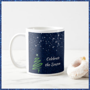 Taza De Café Bonito Blue Night Winter Scene