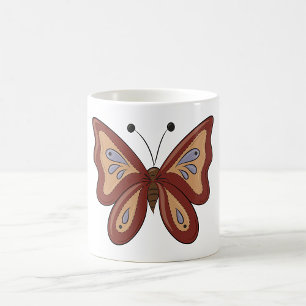 Taza De Café Bonito Brown Butterly