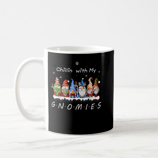 Taza De Café Bonito Chillin Con Mis Gnomies Funny Gnome Christm (Izquierda)