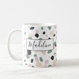 Taza De Café Bonito Color Pastel Polka Dot Coffee Mug