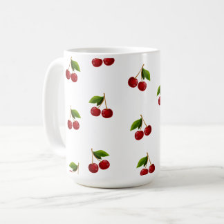 Taza De Café Bonito Coquette Cherry Pattern Mug