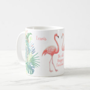 Taza De Café Bonito cuento de hadas para dos flor tropical flam