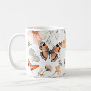 Taza De Café Bonito de agua Butfly Meadow