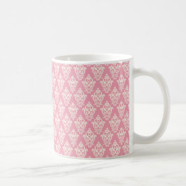 Taza De Café Bonito de damasco rosa