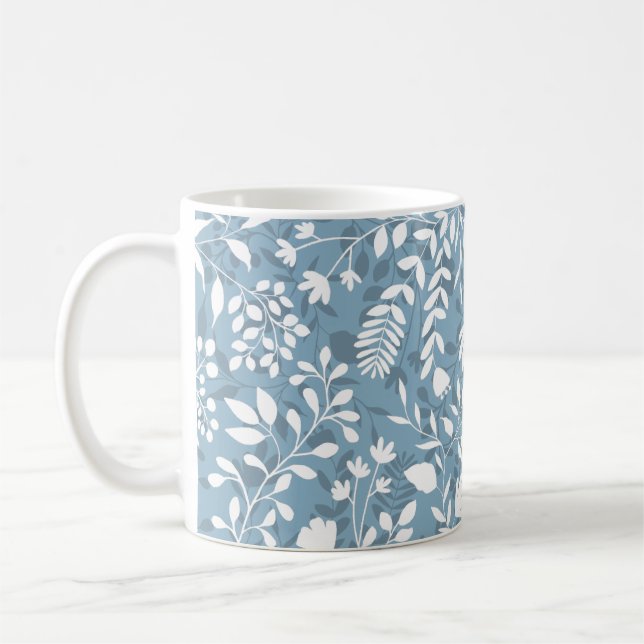 Taza De Café Bonito De Foliage Encantada Patrón Jardín Floral (Izquierda)