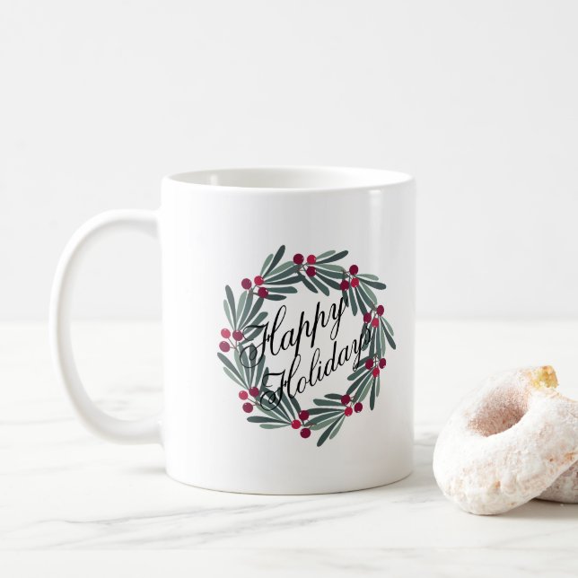 Taza De Café Bonito de la guirnalda blanca del guión de las vac (Con donut)