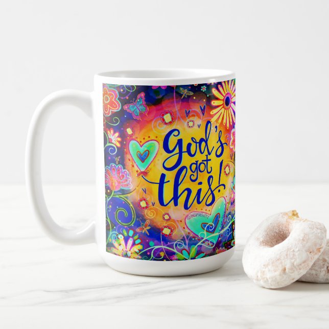 Taza De Café Bonito Dios tiene esta inespiritualidad de la cita (Con donut)