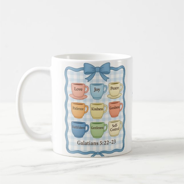 Taza De Café Bonito diseño azul (Izquierda)