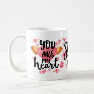 Taza De Café Bonito Diseño Cordial Con Audaces Citas De Amor