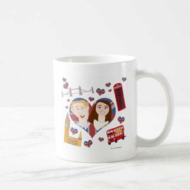 Taza De Café Bonito diseño de amor para la pareja real Personal (Derecha)