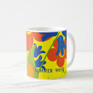 Taza De Café Bonito diseño floral de verano