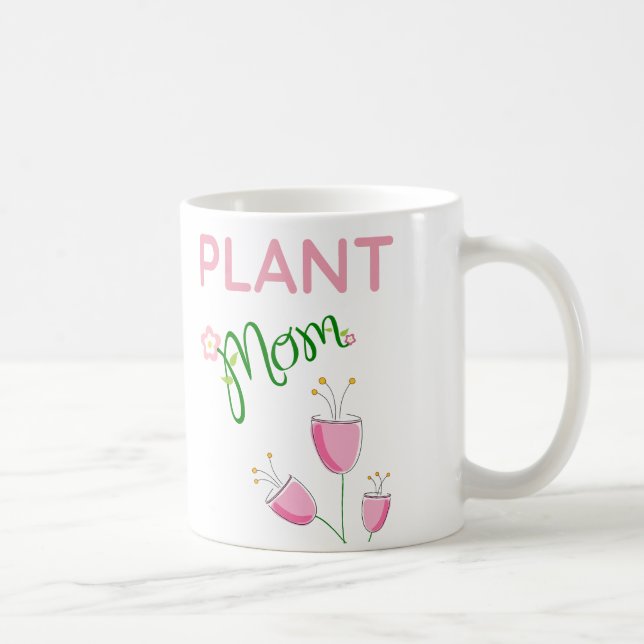 Taza De Café Bonito En La Planta Rosa Mamá Mug - Regalo Para Ma (Derecha)