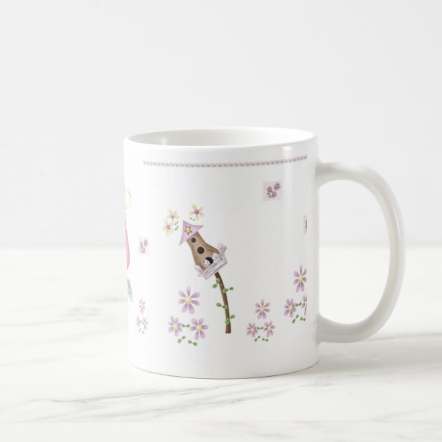 Taza De Café Bonito en rosas (Derecha)