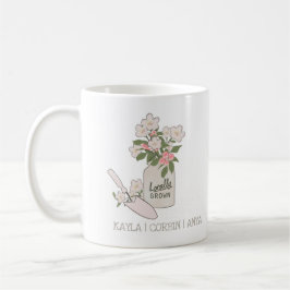 Taza De Café Bonito Flor Jardín Mamá