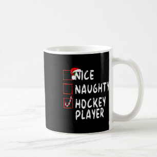 Taza De Café Bonito jugador de hockey Navidades Santa Claus