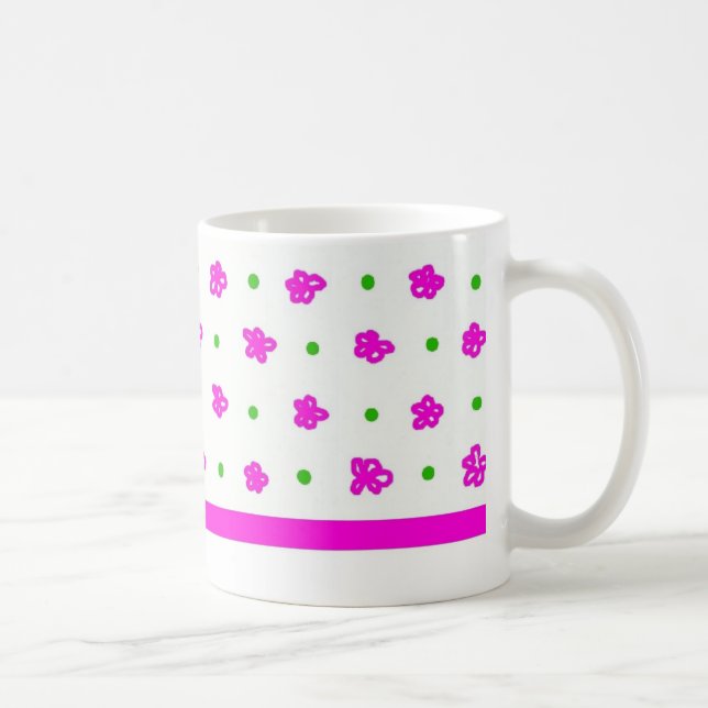 Taza De Café Bonito Mini impresión Floral Classic Mug (Derecha)