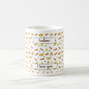 Taza De Café Bonito Minimalista romántica Feliz verano café Mug