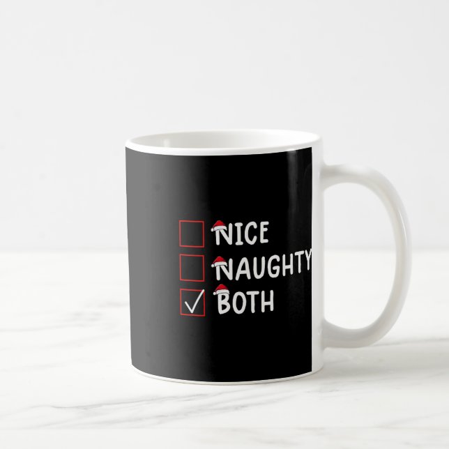 Taza De Café Bonito Navidad travieso a los dos (Derecha)