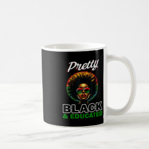 Taza De Café Bonito Negra Y Pegatina Educado