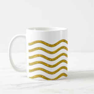 Taza De Café Bonito Olas de oro + tu trasero, texto e ideas
