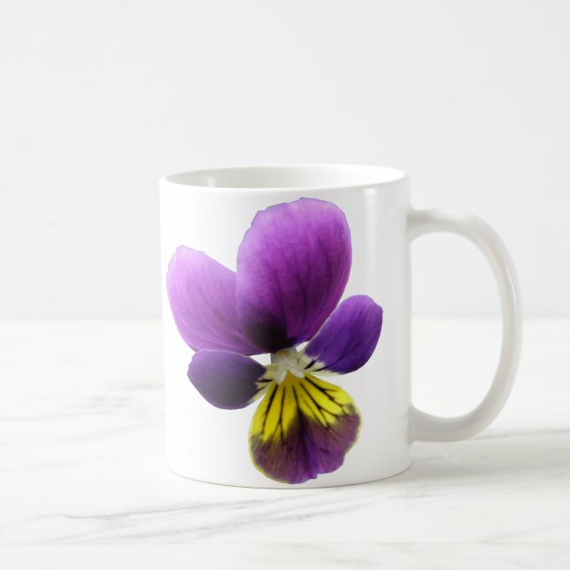 Taza De Café Bonito Pansy Mug (Derecha)
