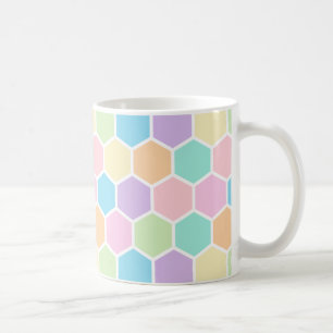 Taza De Café Bonito Pastel Honeycomb Pattern Mug