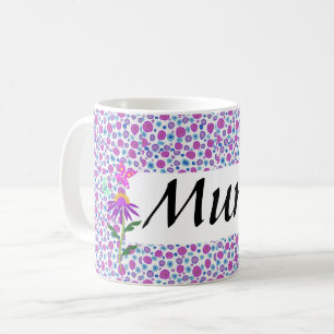 Taza De Café Bonito Pastel Polka Dot Editable