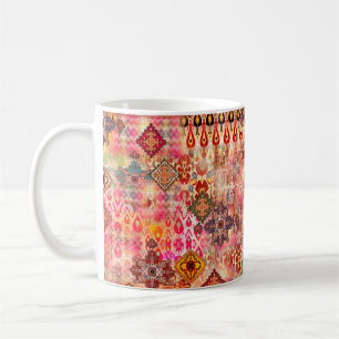 Taza De Café Bonito patrón étnico sin foco en digi abstracto