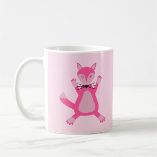 Taza De Café Bonito Pink Baby Fox
