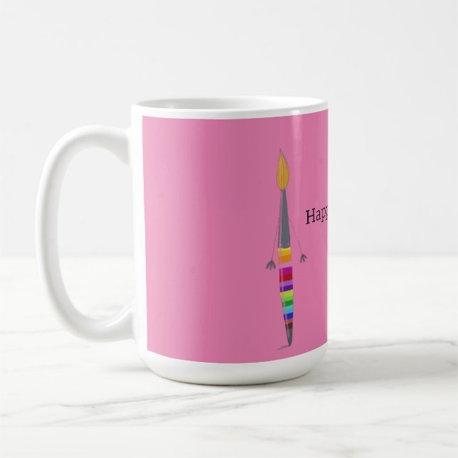 Taza De Café Bonito Polly Pincel Ilustracion Kid Cumpleaños (Izquierda)