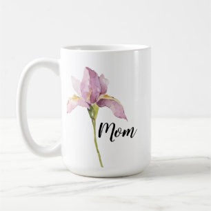 Taza De Café Bonito Purple Iris Floral Mug para ella