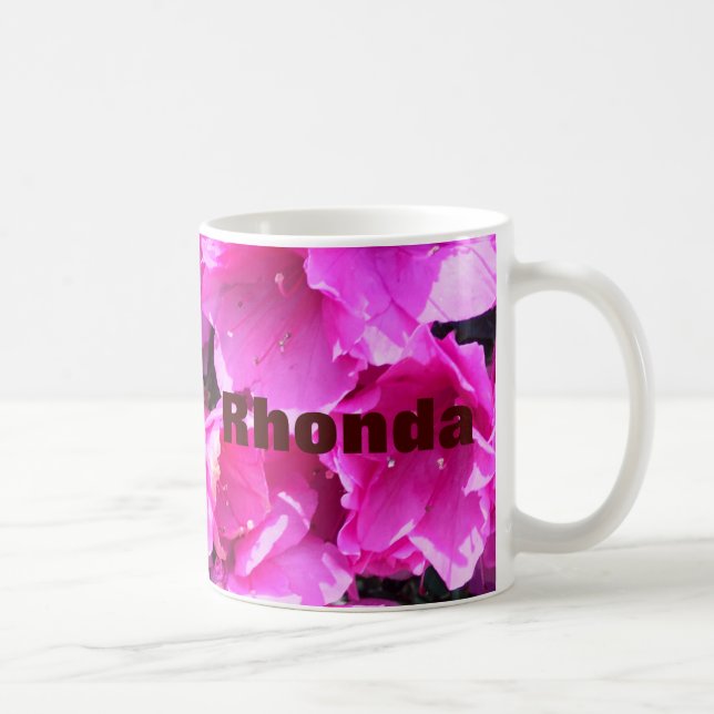 Taza De Café Bonito Rosa Azaleas (Derecha)