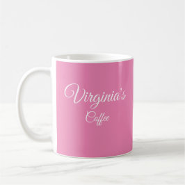 Taza De Café Bonito Rosa Personalizado Café Mug