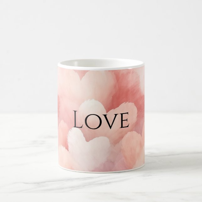 Taza De Café Bonito Rosa Rubor Hearts Love (Centro)