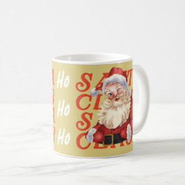 Taza De Café Bonito Santa Claus Guay texto rojo tradicional