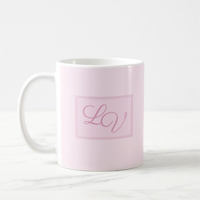 Taza De Café Bonito suave rosa y Rubor (Izquierda)