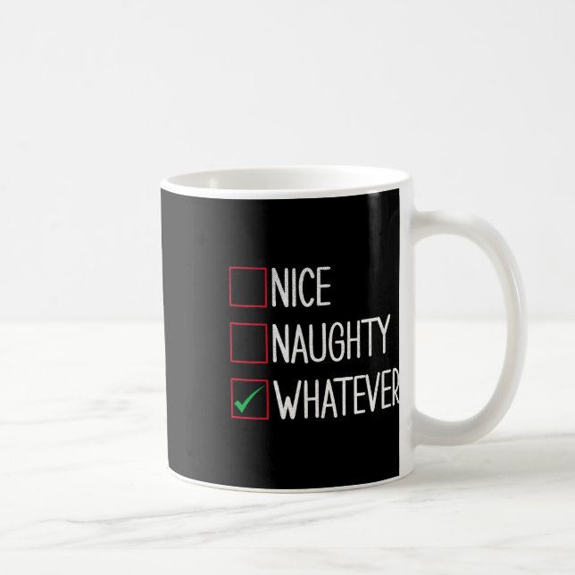 Taza De Café Bonito travieso cualquiera que sean Navidades grac (Derecha)