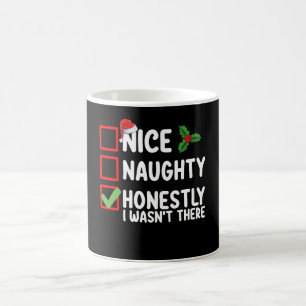 Taza De Café Bonito travieso Honestamente no estuve ahí Navidad