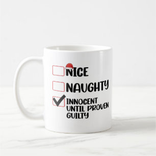 Taza De Café Bonito Travieso Inocente Hasta que se Demuestre su