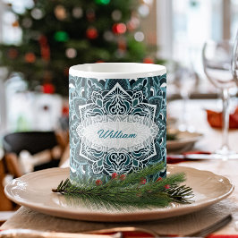 Taza De Café Bonito Turquoise Mandala Mug