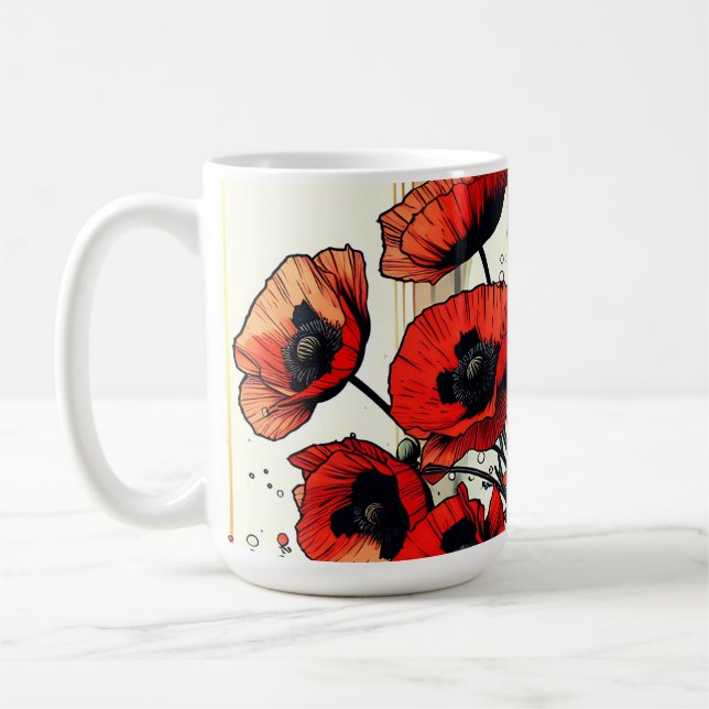 Taza De Café Bonito Vase de los lapachos rojos (Izquierda)