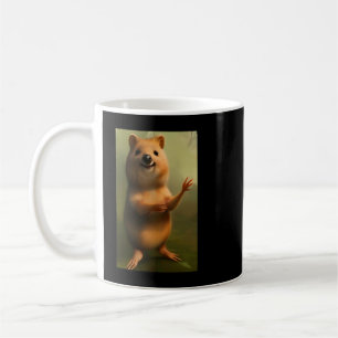 Taza De Café bonitos animales dulces de quokka sonrisa dibujand