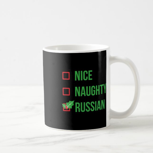 Taza De Café Bonitos y graciosos Navidades rusos (Derecha)